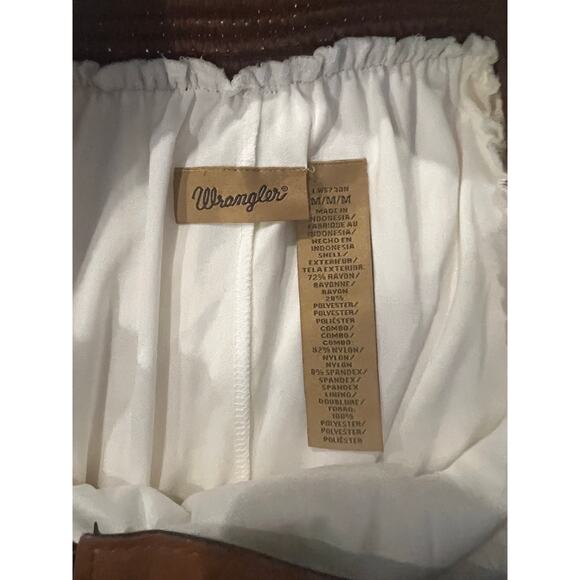 Wrangler Women's Ivory Boho Maxi Skirt Medium Woven Belt Floral Lace Cowgirl - Picture 6 of 9